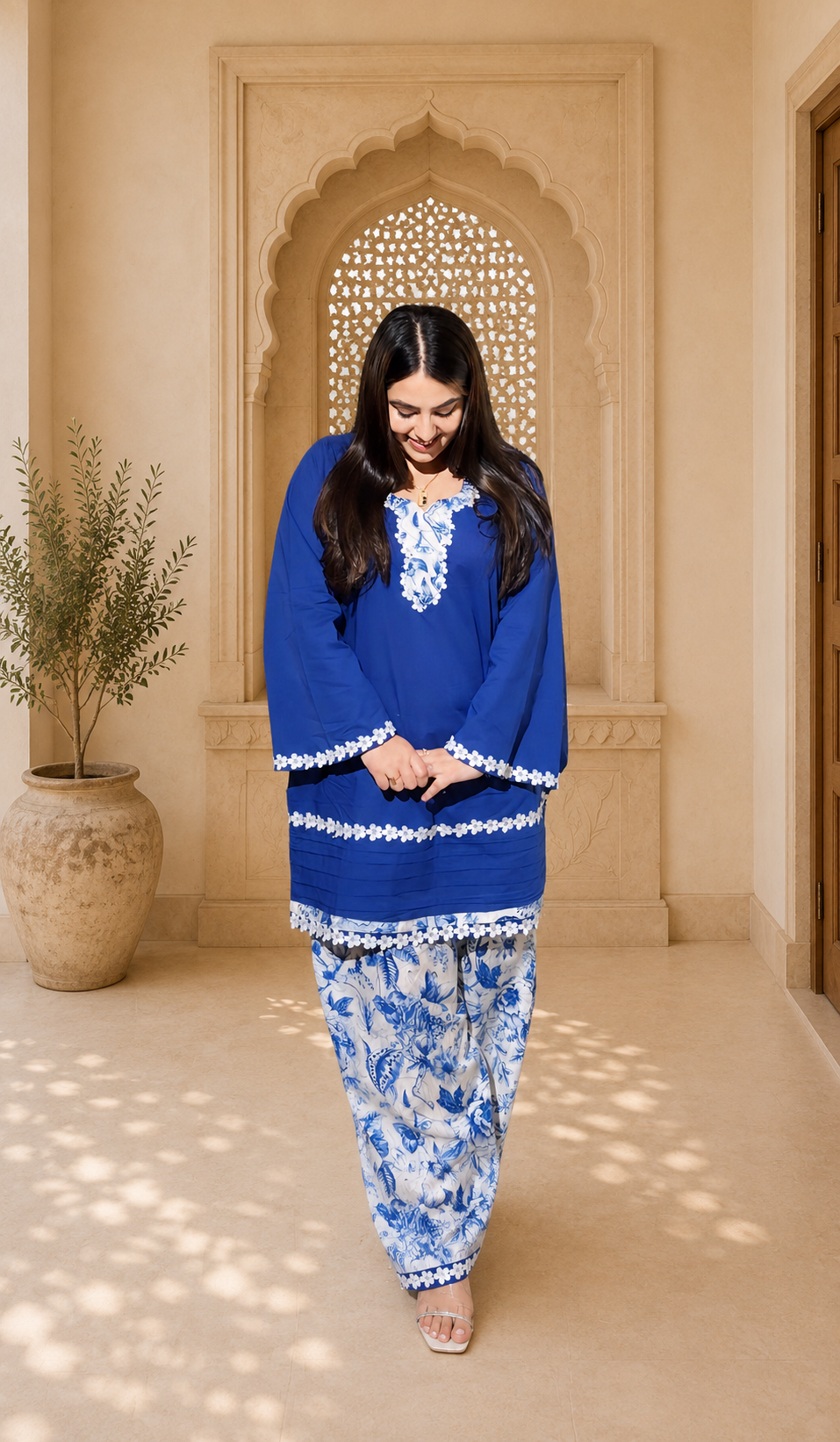 Royal embroidered Farshi salwar suit set