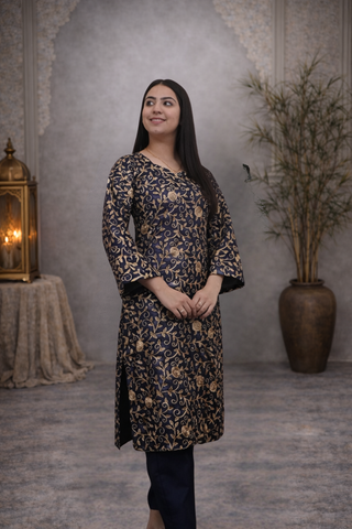 Aari work Kurti set with plazo ( pakistani style )